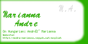 marianna andre business card